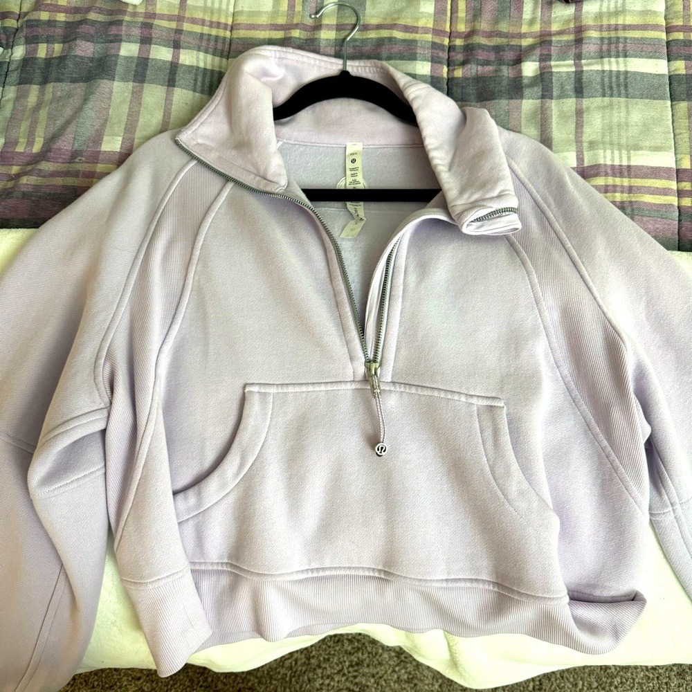 Lulu Lemon Scuba half zip sweatshirt lavender